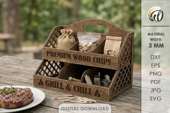 3D BBQ Organizer Laser Cut Design Files
