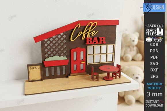 3D Miniature House Entrance Laser Cut: Creative Craft Designs