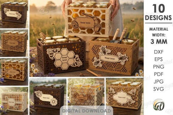 Bee Boxes Bundle Laser Cut: Creative Woodworking Designs