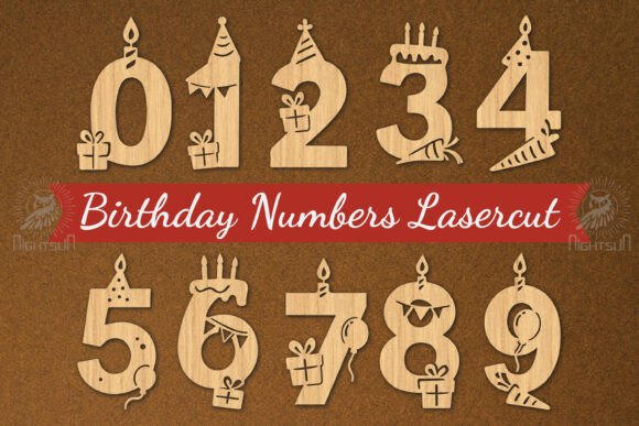 Birthday Numbers Laser Cut SVG: Creative Font Guide