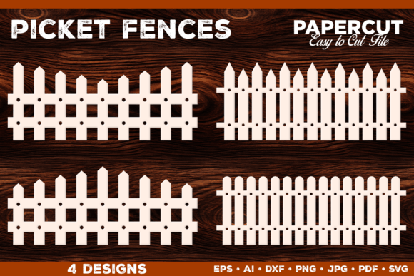 Charming Papercut Picket Fences Design for Crafts