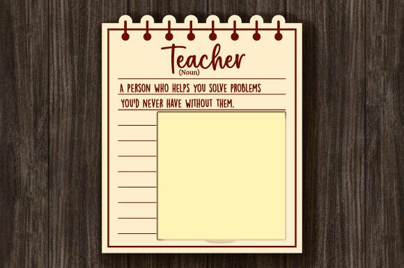 Create a Charming Teacher Sticky Note Holder with Laser Cut Files