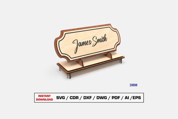 Desk Nameplate Laser Cut File: Crafting Professional Identity