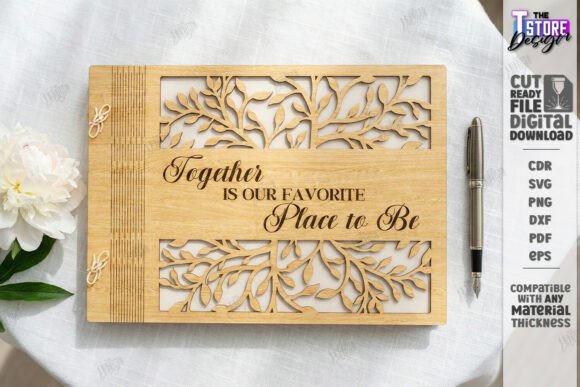Elegant Wedding Guest Book Laser Cut for Timeless Keepsakes