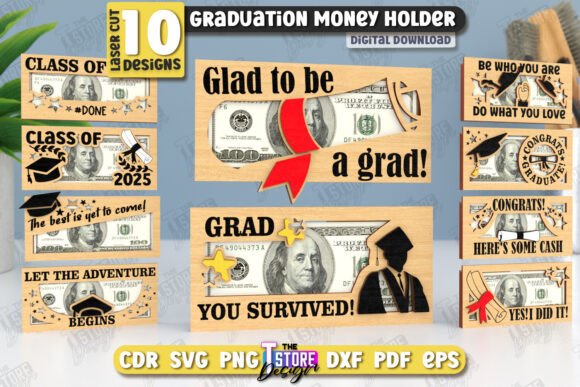 Graduation Money Holders Bundle | CNC and Grad 2025 Gift Idea