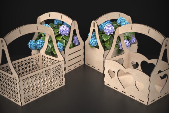 Laser Cut Flower Basket Svg Files