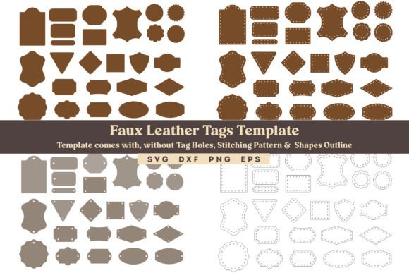 Premium Leather Tags SVG for Handmade Goods