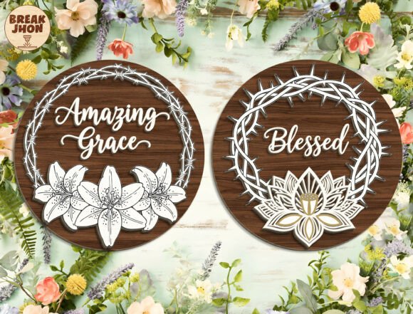 Religious Door Hanger Laser Cut File SVG for Faithful Décor