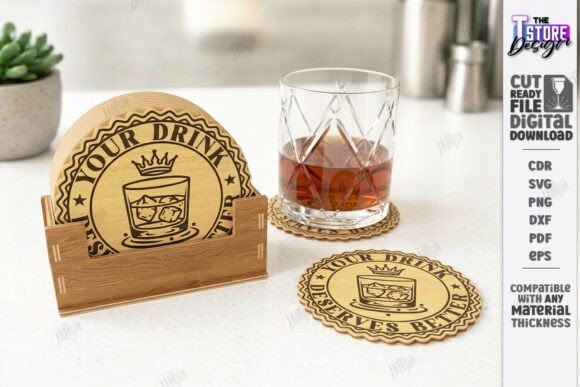 Sharp Wit and Sharp Edges: Sarcastic Coasters with Stand Laser Cut
