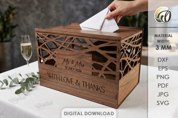 Wedding Card Box Laser Cut